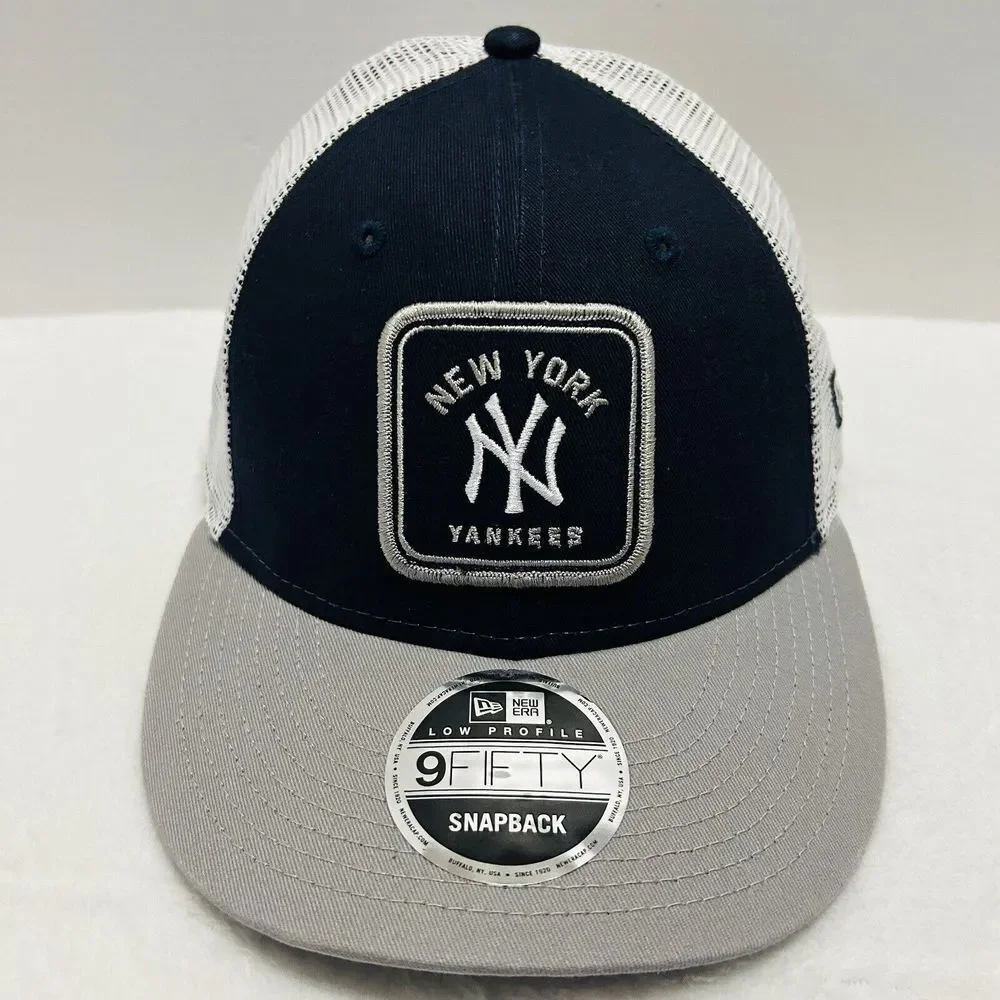 New Era New York Yankees Squared Low Profile 9FIFTY Snapback Hat Adjustable Blue